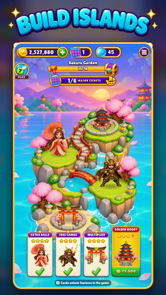 Build and upgrade islands in Super Kazanti