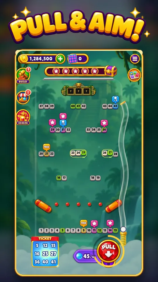 Pull to aim and launch the ball in Super Kazanti